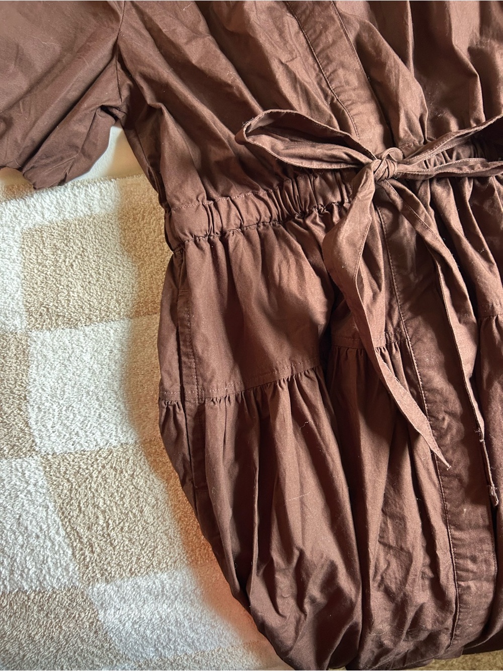 BROWN MIDI DRESS - Picture 6 of 8